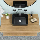 Sleek Ceramic Rectangular Vessel Bathroom Sink