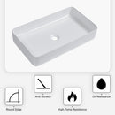 Modern Ceramic Rectangular Bathroom Vessel Sink With European Design