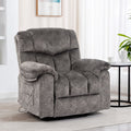 Swivel And Rocking Recliner Chair With Massage And Heating Bonded Leather Sofa