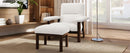Modern Accent Chair With Ottoman, Mid Century Lounge Chair With Footrest, Comfy Fabric Armchair Upholstered Set With Solid Wood Frame For Living Room - White