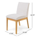 Contemporary Dining Chair SetWith Upholstered Fabric
