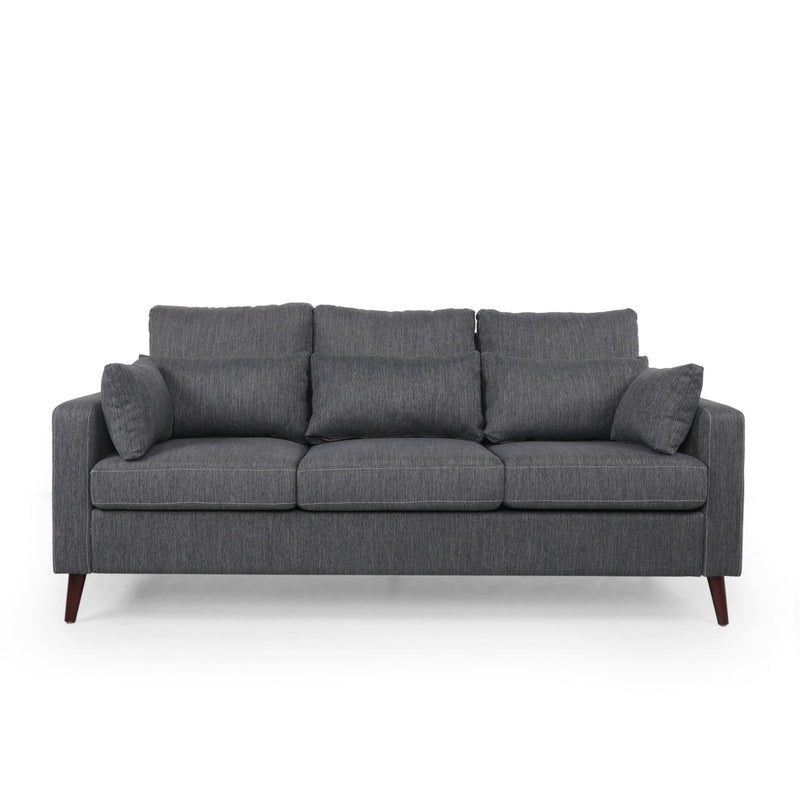 Comfy 3 Seat Sofa With Wooden Legs