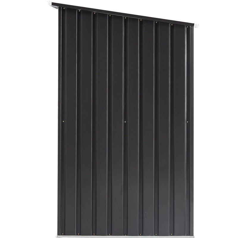 Outdoor Storage Shed, Metal Steel Garden Shed With Single Lockable Door, Small Shed Outdoor Steel Utility Tool Shed For Backyard Patio Garden Lawn - Black