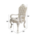 Dresden - Arm Chair (Set of 2) - Synthetic Leather & Bone White
