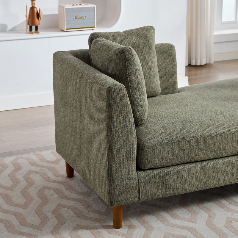 Wide Modern Double Sided Upholstered Chaise Lounge