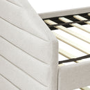 Elegant Daybed With Trundle Upholstered Tufted Sofa Bed