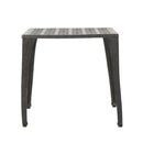 Lunaire - Outdoor Square Cast Aluminum Side Table With Lattice Top And Curved Legs - Bronze