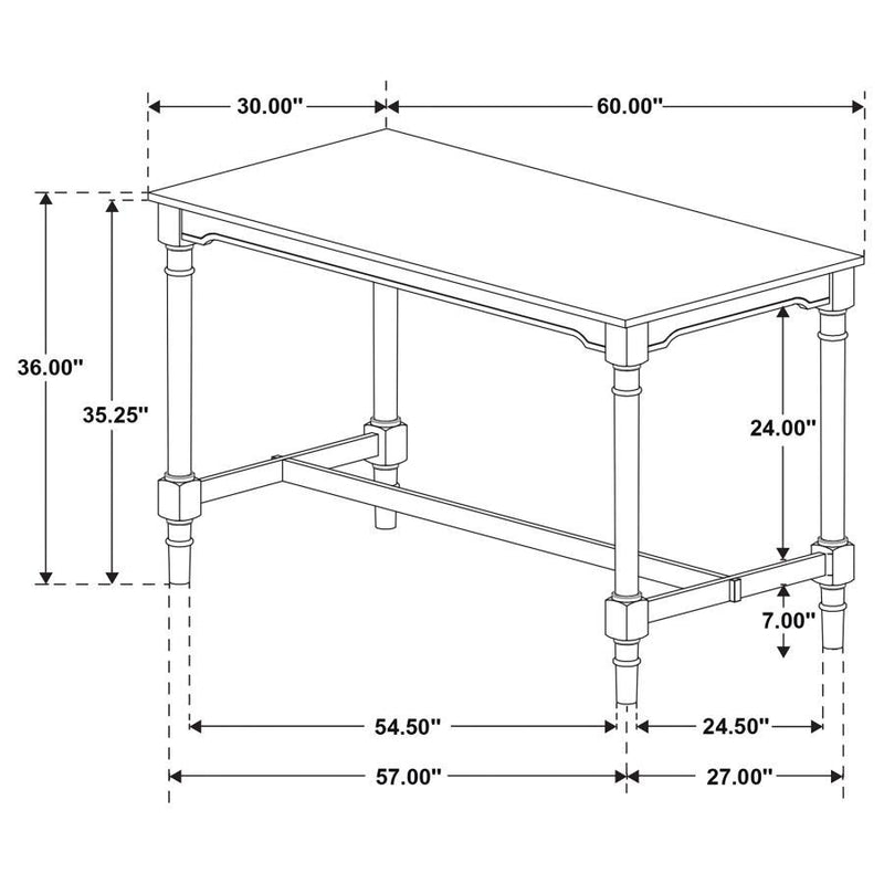 Martina - 5 Piece Rectangular Counter Height Dining Set - White