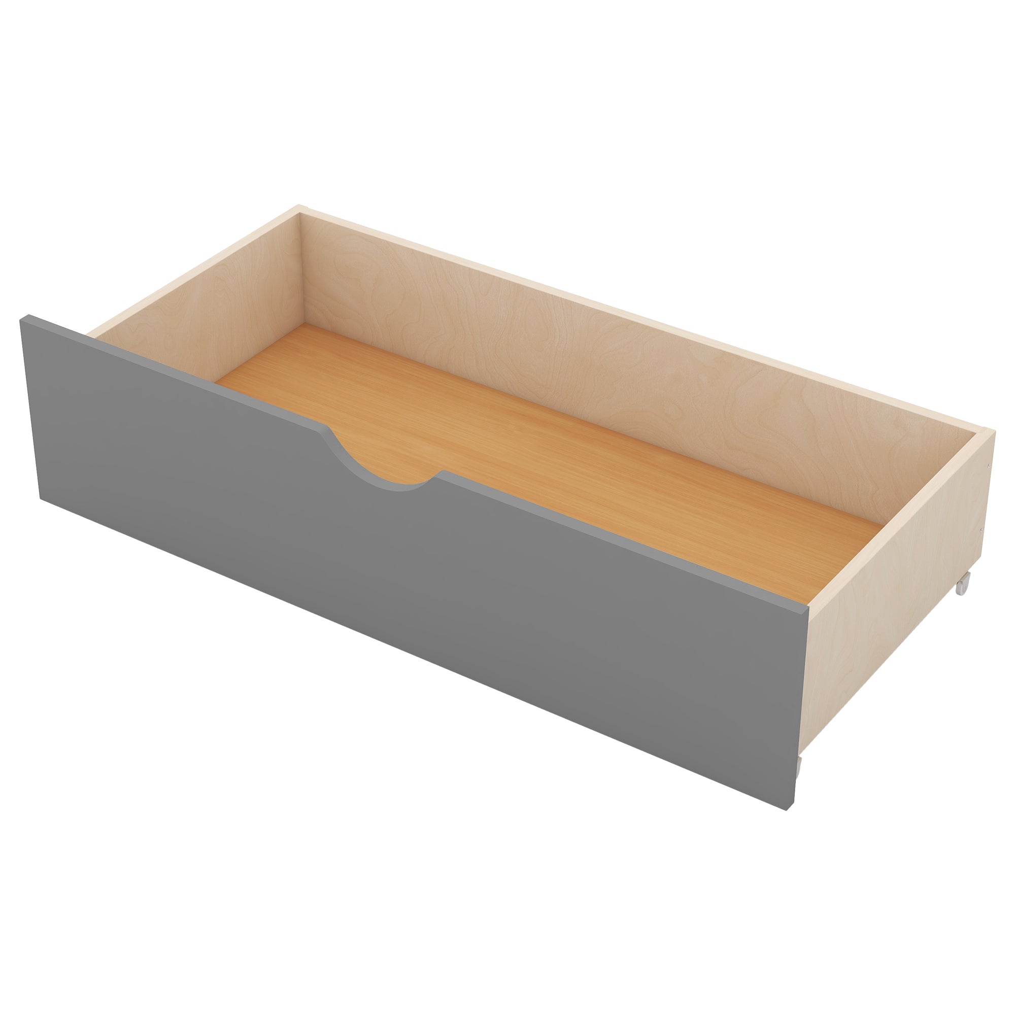 Twin Size House Platform Beds with Two Drawers for Boy and Girl Shared Beds, Combination of 2 Side by Side Twin Size Beds, Gray(old sku: GX000927AAE) - Atlantic Fine Furniture Melbourne FL