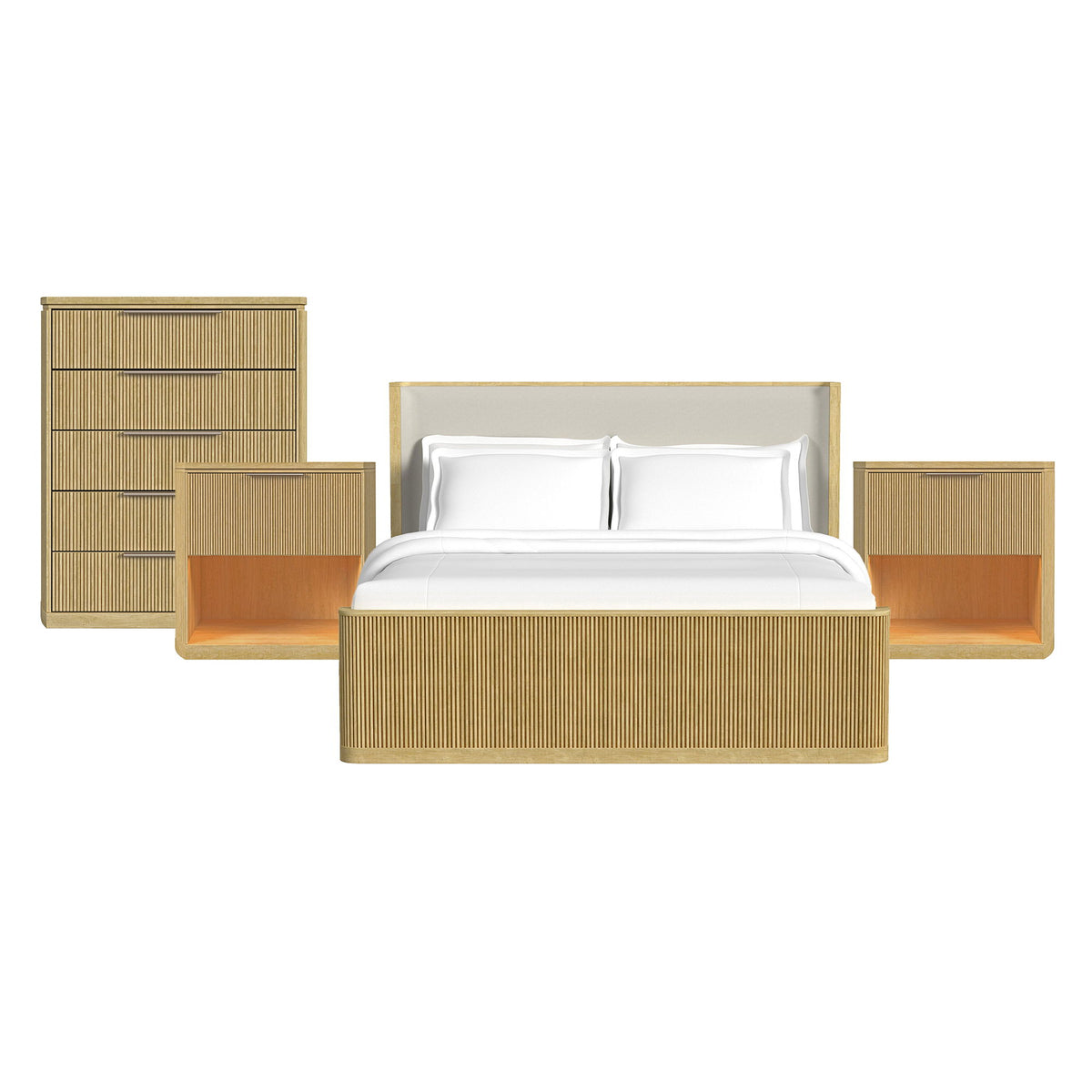 Sylvie Bedroom Set With Upholstered Bed in Dark Brown by Elements International, view 8