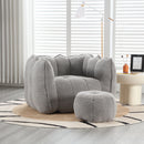Soft Chenille Bean Bag Chair With High Resilient Foam