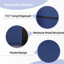 Fluted Bathroom Vanity With Ceramic Sink, Freestanding Cabinet