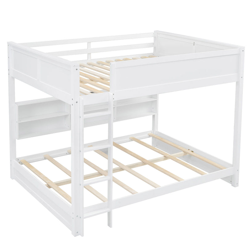 Bunk Bed With Storage Cabinets And USB Ports