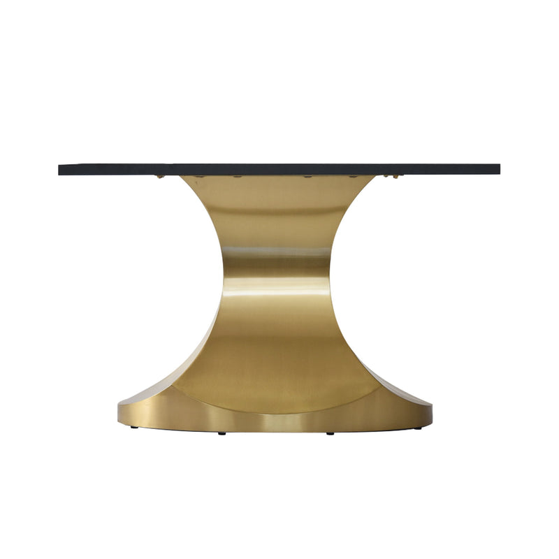 Modern Artificial Stone Panel Stainless Steel Curved Legs, Can Accommodate 6 - 8 People