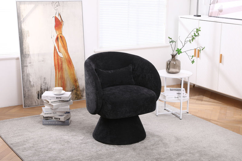 Swivel Accent Chair, Armchair Round Barrel Chair In Fabric For Living Room Bedroom