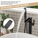Freestanding Bathtub Faucet With Waterfall Tub Filler And Hand Shower