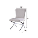 Daire - Side Chair (Set of 2) - Velvet & Chrome - Atlantic Fine Furniture Inc