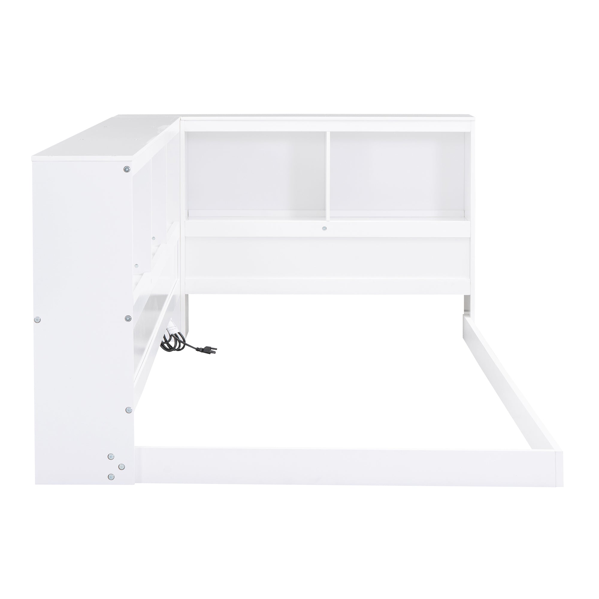 Wood Twin Size Daybed with Storage Cabinets and USB Ports, White - Atlantic Fine Furniture Melbourne FL