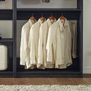 Monica - Wood Walk In Closet System With Spacious Storage In Wood And Metal Frame - Gray