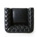 Luminex - Tufted Upholstered Club Chair With Nailhead Accents And Scrolled Tuxedo Arms