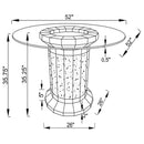 Ellie - Mirrored Counter Height Dining Table Set