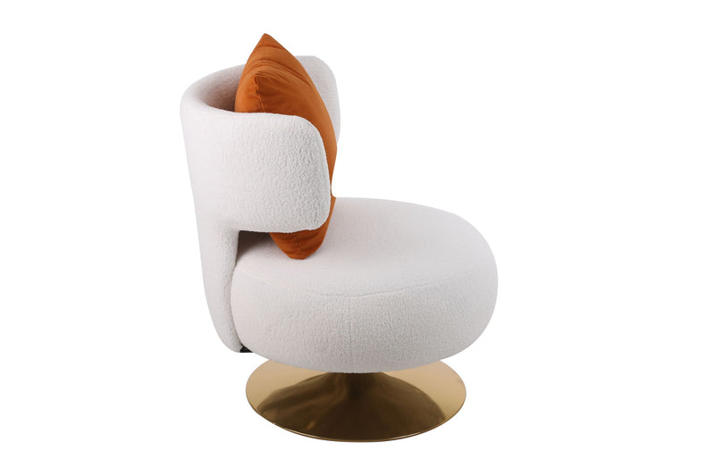 Swivel Accent Chair Armchair, Round Barrel Chair For Living Room Bedroom