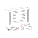 Lorenzo - Dresser With Hidden Jewelry Compartment And Bar Handles In - Silver