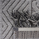 Guros - 6' X 9' Geometric Indoor / Outdoor Area Rug - Gray / White