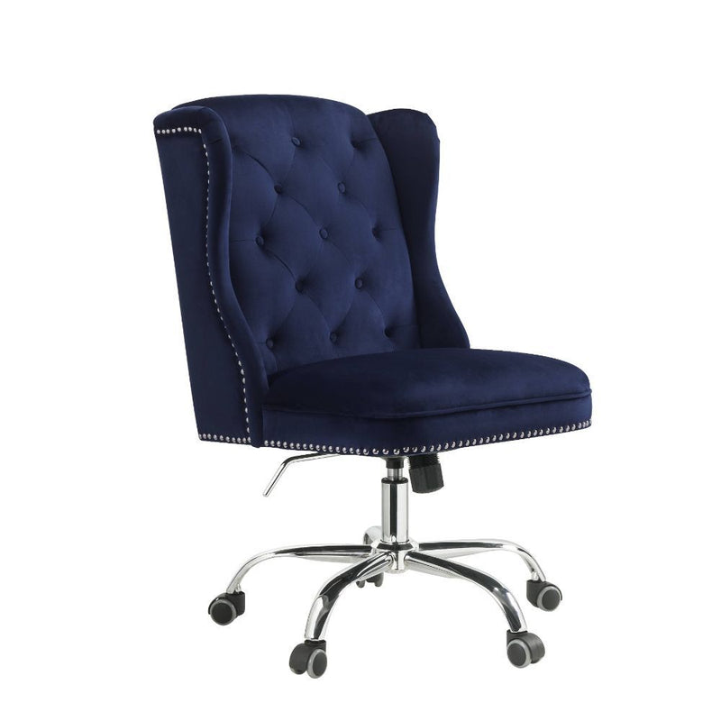 Jamesia - Office Chair - Midnight Blue Velvet - Atlantic Fine Furniture Inc