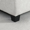 Sectional With Acrylic Table Top U Shaped Couch Set With 2 Consoles USB Charger, Storage Drawers And Pockets Movable Ottoman Tufted Sofa