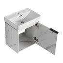 Wall Mounted Bathroom Vanity With Ceramic Sink And Storage Cabinet
