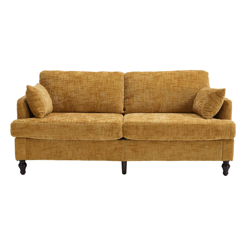Chenille 2 Seater Sofa With LED Light, USB Charging Port, And Storage Bag