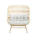 Palos - Outdoor Wicker Loveseat - Light Brown