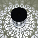 Modern Iron Solar Side Table With Built - In Light