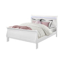 Charlston - Modern Sleigh Design Bed With LED