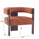 Modern Upholstered Accent Arm Chair With Barrel Back Design