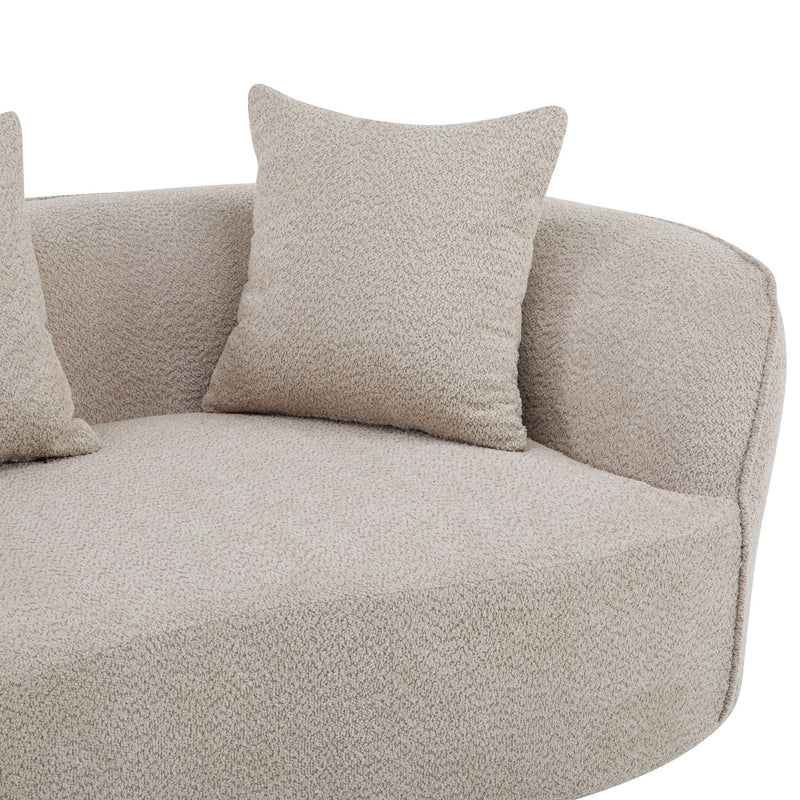 Elegant Curved Sectional Sofa With Full Foam Comfort