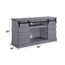 Amrita - TV Stand - Gray Oak - Atlantic Fine Furniture Inc
