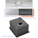 Modern Undermount Stainless Steel Kitchen Sink 16 Gauge, Deep Single Bowl