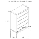 Leandro - 5-Drawer Bedroom Chest Of Drawers - Burnished Black