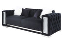 Trislar - Sofa With 4 Pillows (Same Lv01397) - Black Velvet