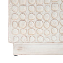 Chic Modern Mgo Cube Side Table With Fluted Design - Antique Brown