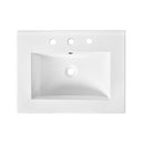 Bathroom Vanity Cabinet With Ceramic Sink Combo Set, Frame Modern Bathroom Storage Cabinet With 2 Drawers - Black