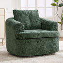 Modern Swivel Barrel Chair With Dual-Layer Cushion