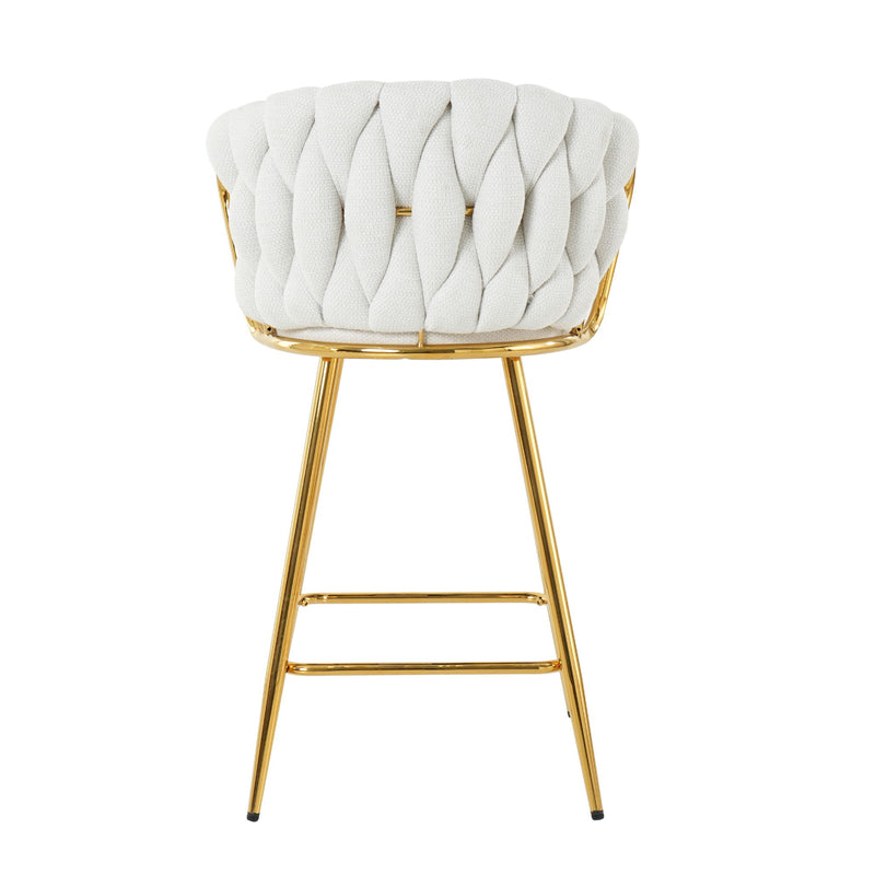 Modern Design High Stool With Plated Legs (Set of 2)