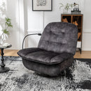 Modern Swivel Gliding Recliner Chair With Rocking Function And Phone Holder, Large Comfortable