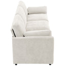 Cozy Upholstered 3 Seater Sofa Plush Cushion For Living Room