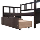 Twin Size Daybed Wood Bed with Two Drawers,Espresso(OLD SKU:LP000057AAP)