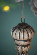 Tear Drop Ornament, Glass Decorative Hanging Christmas Tree Ornaments For Holiday Party Decorations (Set of 6) - Silver