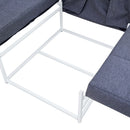 Modern Convertible Sofa Bed 4 In 1 Folding Ottoman Sleeper With Adjustable Backrest